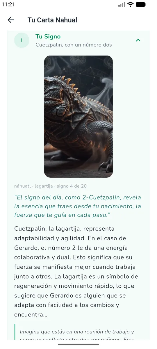 Holistiqum: lectura de carta nahual